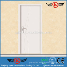 JK-P9063 white gross interior pvc mdf flush panel doors for kitchen cabinet